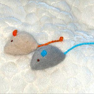 Lot of 2‎ Furry Mice Cat Toys Mouse